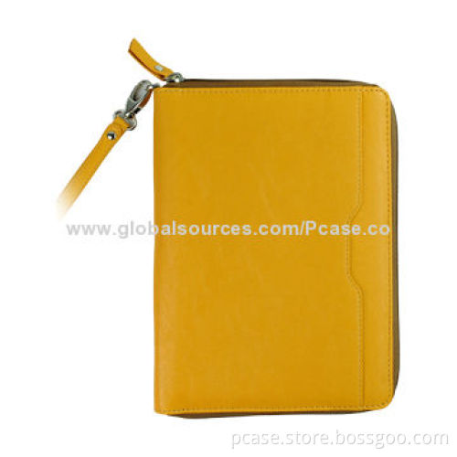 Zipper Briefcase Type PU Leather Case for iPad Mini, with Credit Card Pockets Inside